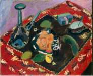 Matisse Henri Dishes and Fruit on a Red and Black Carpet Le Tapis Rouge  - Hermitage